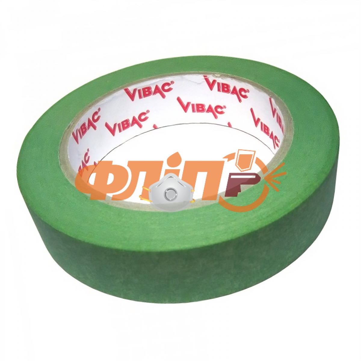 Малярный скотч Vibac 251 Green, 80°С, 24мм*40м фото